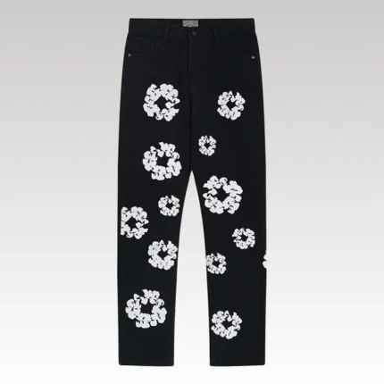 Jeans Denim Tears Floral Print Black - Drip Slum