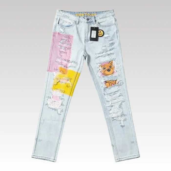 Jeans Drew House Distressed Bear - Drip Slum