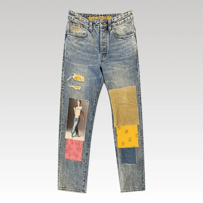 Jeans Drew House Indigo Patchwork - Drip Slum