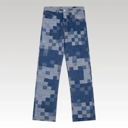Jeans Louis Vuitton Blue Pixel Patchwork - Drip Slum