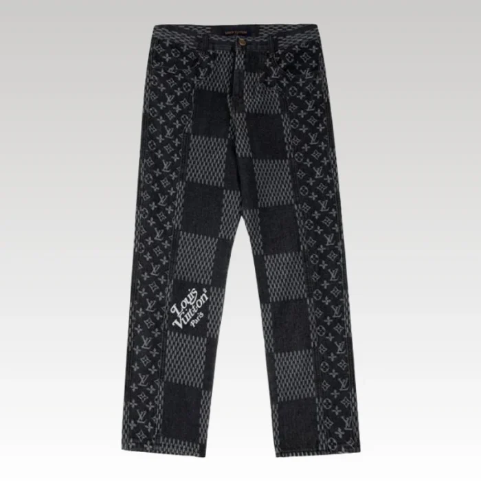 Louis Vuitton LV Patchwork Monogram Denim Pants - Drip Slum