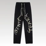 Pants Denim Tears Wishbone Skeleton Print Black - Drip Slum