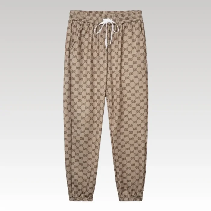 Pants Gucci GG Beige Drawstring Joggers GC033 - Drip Slum