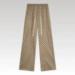 Pants Gucci Monogram Wide-Leg Beige GC053 - Drip Slum