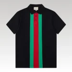 Polo Gucci Vertical Stripe Logo GC118 - Drip Slum
