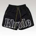 Rhude Logo Short 'Black' - Drip Slum