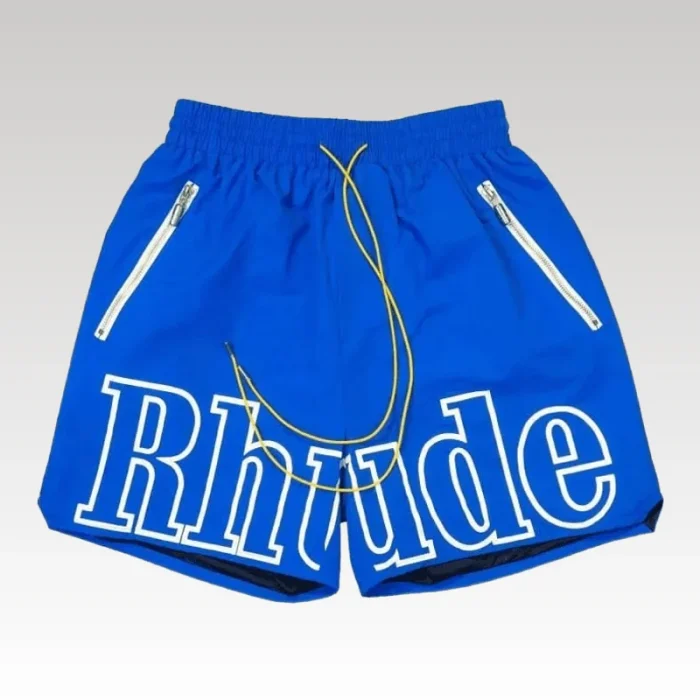 Rhude RH Logo Shorts Blue - Drip Slum