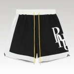 Rhude Side Logo Shorts Black - Drip Slum