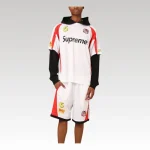 Set Supreme Hooded Soccer White SP050 - Drip Slum