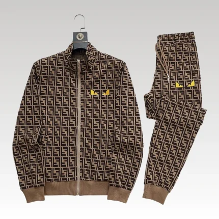 Set Tracksuit Fendi FF Monogram Beige FE006 - Drip Slum