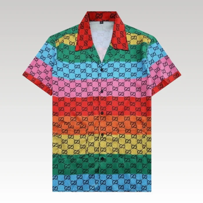 Shirt Gucci Rainbow Monogram GC082 - Drip Slum