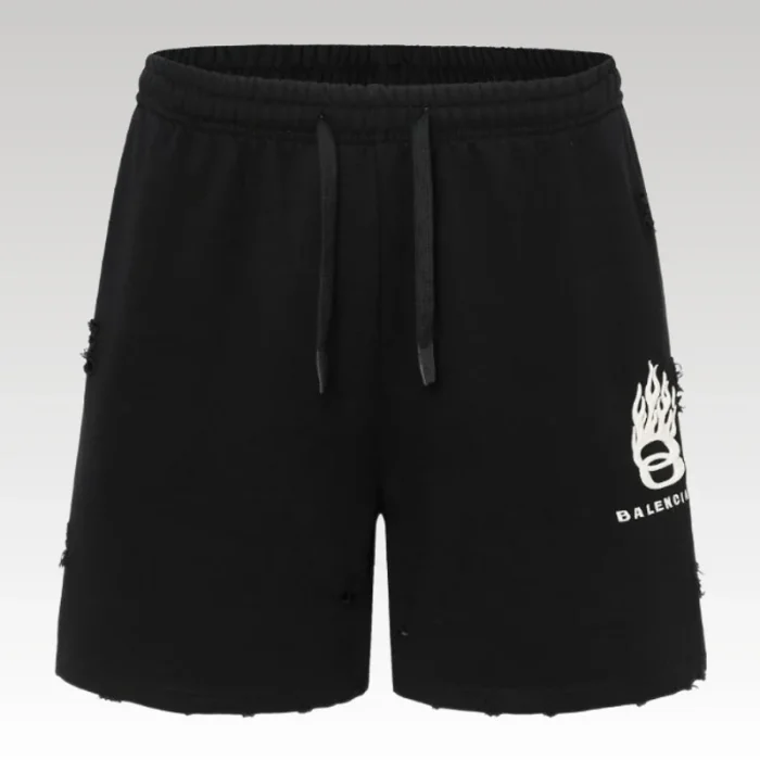 Shorts Balenciaga Logo Black BL022 - Drip Slum