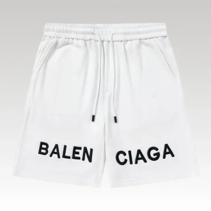 Shorts Balenciaga Logo White BL016 - Drip Slum