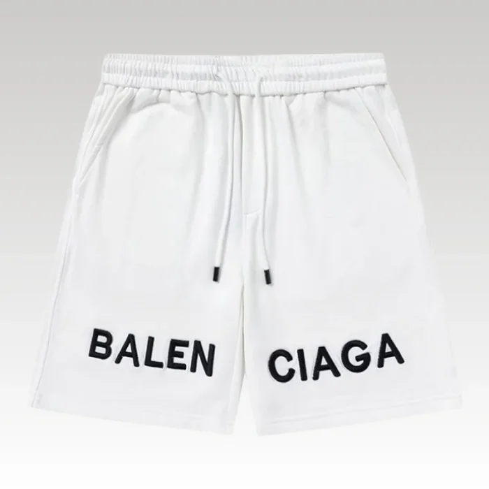 Shorts Balenciaga Logo White BL016 - Drip Slum
