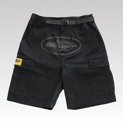 Shorts Cargo Corteiz Guerillaz Black Edition CZ005 - Drip Slum