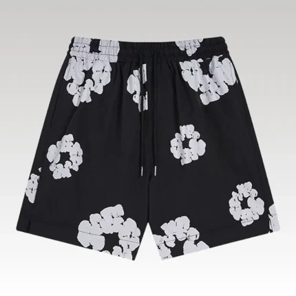 Shorts Denim Tears Circle Clouds Black - Drip Slum
