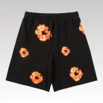 Shorts Denim Tears Floral Print Black - Drip Slum