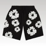 Shorts Denim Tears The Cotton Wreath Black - Drip Slum