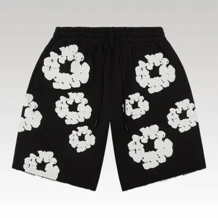 Shorts Denim Tears The Cotton Wreath Black - Drip Slum