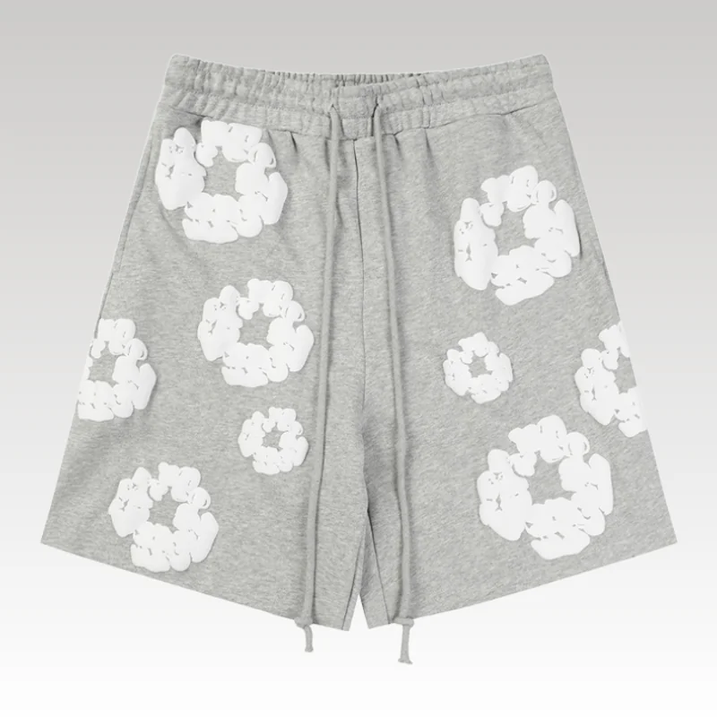 Home Basic 798 Shorts Denim Tears White Clouds Grey - Drip Slum