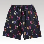 Shorts Gucci GG Multicolor Black Casual GC025 - Drip Slum