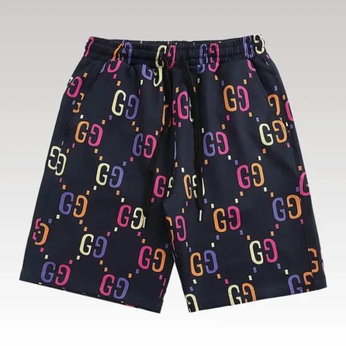 Shorts Gucci GG Multicolor Black Casual GC025 - Drip Slum
