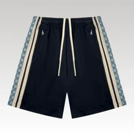 Shorts Gucci GG Stripe Trim Black GC093 - Drip Slum