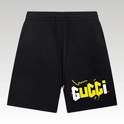 Shorts Gucci Logo Black GC083 - Drip Slum
