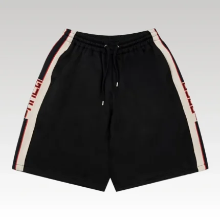 Shorts Gucci Logo Stripe Black GC076 - Drip Slum