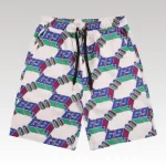 Shorts Gucci Multicolor GG Pattern Drawstring GC002 - Drip Slum