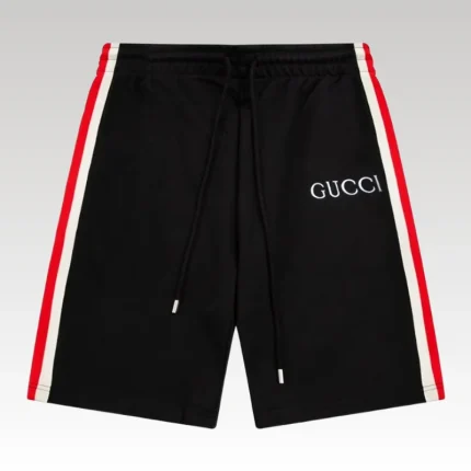 Shorts Gucci Stripe Logo Black GC055 - Drip Slum