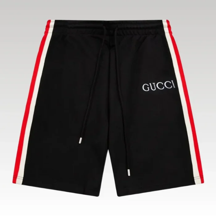Shorts Gucci Stripe Logo Black GC055 - Drip Slum
