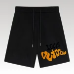 Shorts Louis Vuitton Black Bold Logo - Drip Slum