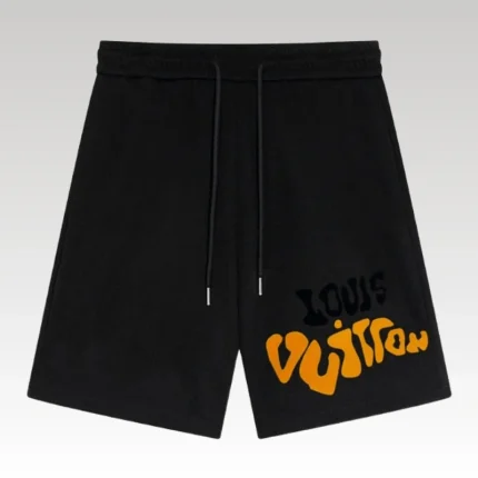 Shorts Louis Vuitton Black Bold Logo - Drip Slum