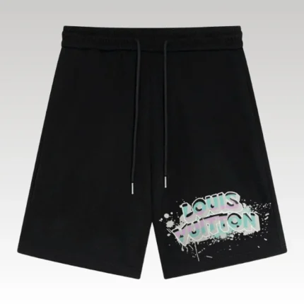 Shorts Louis Vuitton Black Splash Logo - Drip Slum