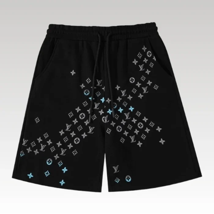 Shorts Louis Vuitton LV Black Blue Monogram - Drip Slum