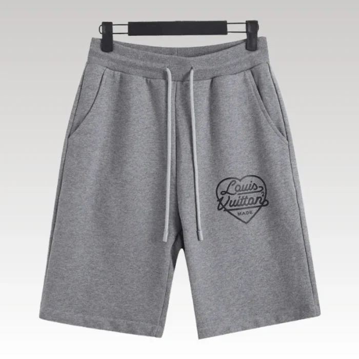 Shorts Louis Vuitton LV Gray Heart Logo - Drip Slum