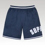 Shorts Supreme Velour Stripe Logo Embroidery SP041 - Drip Slum