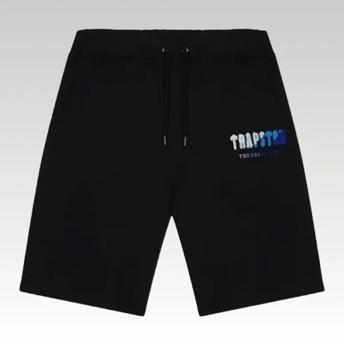 Shorts Trapstar Chenille Black/Blue - Drip Slum