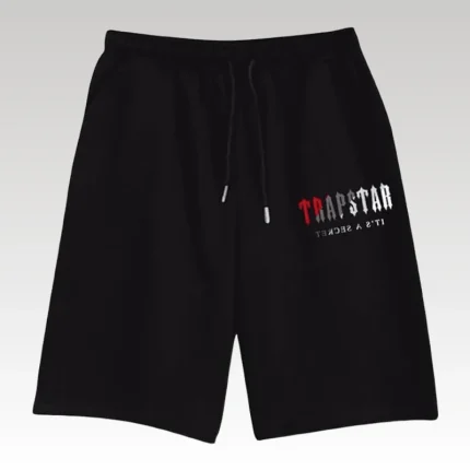 Shorts Trapstar Chenille Black/Red - Drip Slum