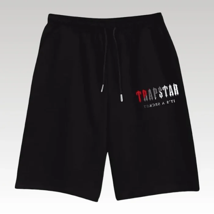 Shorts Trapstar Chenille Black/Red - Drip Slum