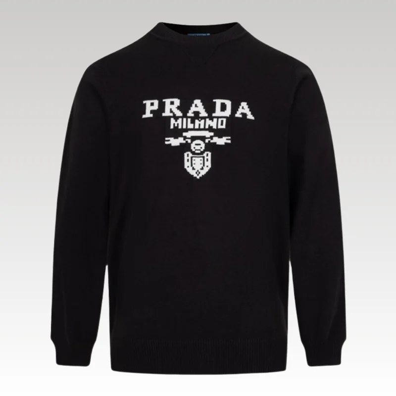 Home Basic 578 Sweater Prada Milano Black Men's PD044 - Drip Slum