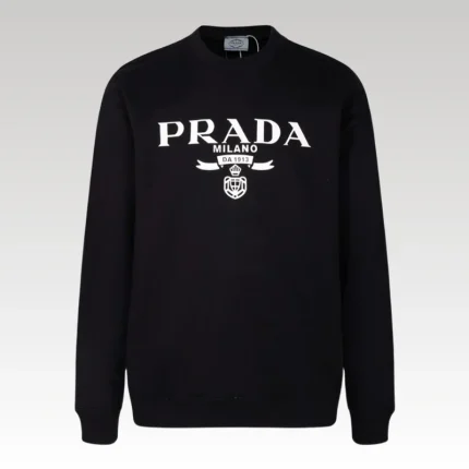 Sweatshirt Prada Milano Black Crewneck PD026 - Drip Slum