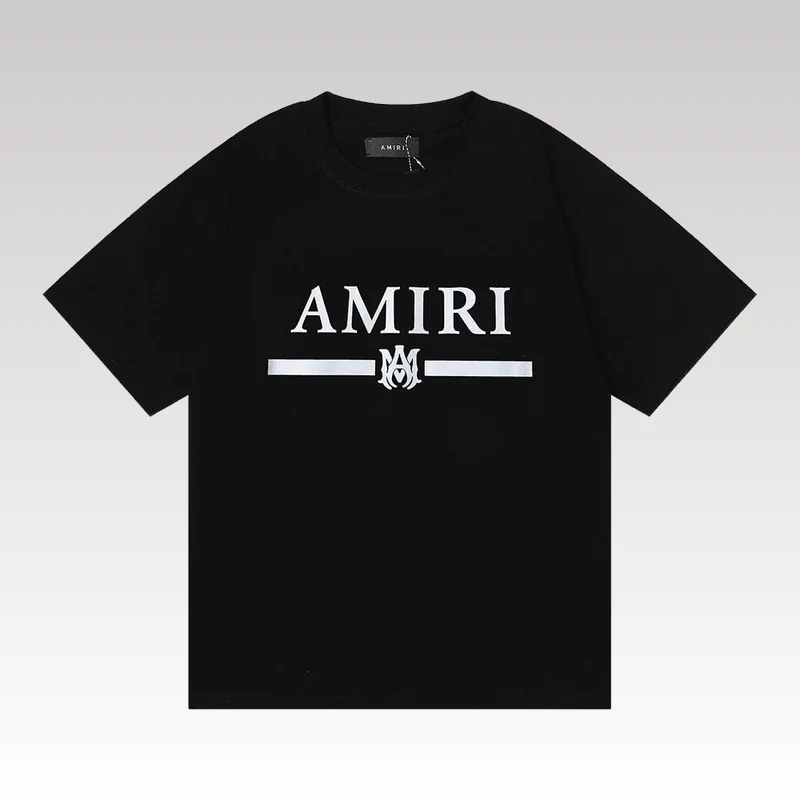 Home Basic 293 T-shirt Amiri Bar Logo Black - Drip Slum