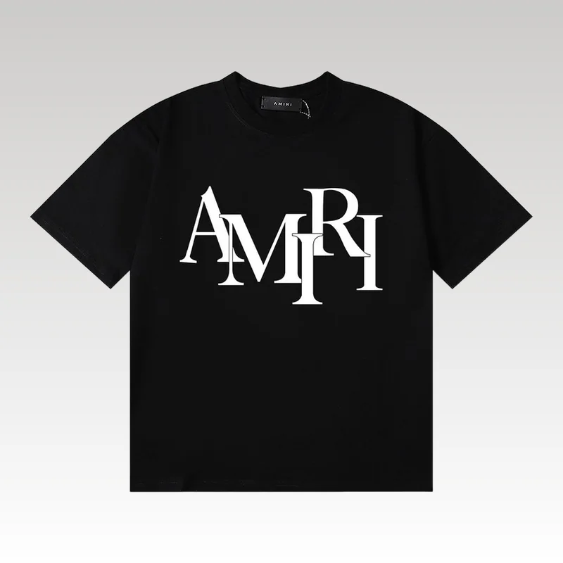 Home Basic 327 T-shirt Amiri With Logo Print AM022 - Drip Slum