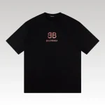 T-shirt Balenciaga BB Gothic Print Black BL036 - Drip Slum