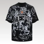 T-shirt Balenciaga Graffiti Black Oversized BL014 - Drip Slum