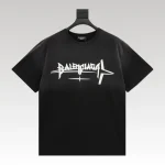 T-shirt Balenciaga Logo Graphic Black BL055 - Drip Slum