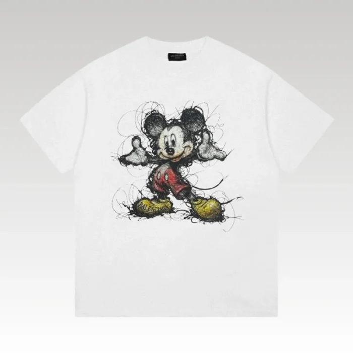 T-shirt Balenciaga Mickey Mouse Print BL043 - Drip Slum