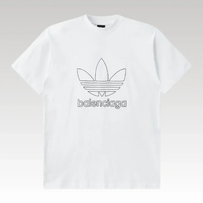 T-shirt Balenciaga x Adidas Trefoil Logo White BL004 - Drip Slum